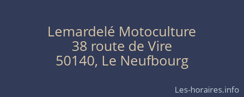 Lemardelé Motoculture