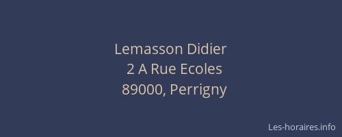Lemasson Didier