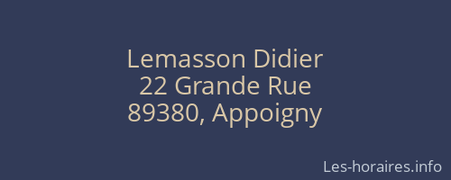 Lemasson Didier