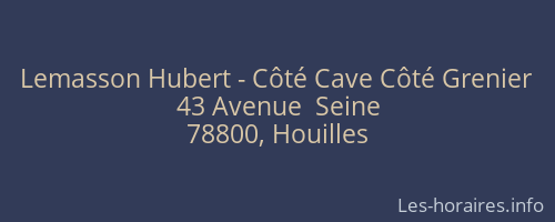 Lemasson Hubert - Côté Cave Côté Grenier