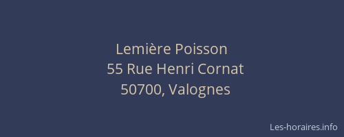 Lemi&egrave;re Poisson