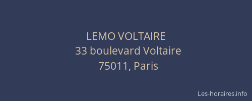 LEMO VOLTAIRE