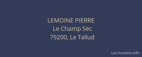 LEMOINE PIERRE