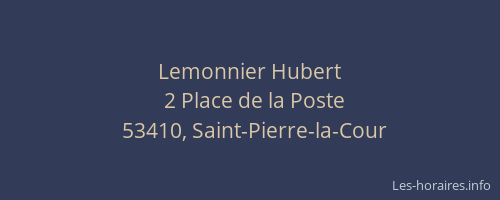 Lemonnier Hubert