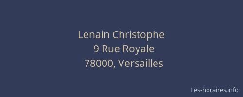 Lenain Christophe