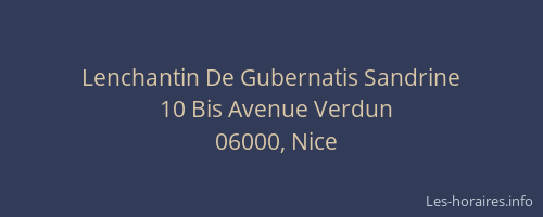 Lenchantin De Gubernatis Sandrine