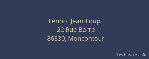 Lenhof Jean-Loup