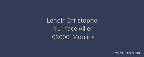 Lenoir Christophe