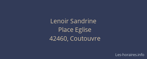 Lenoir Sandrine