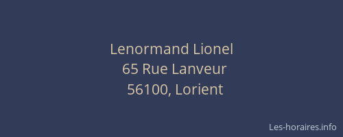 Lenormand Lionel