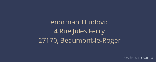 Lenormand Ludovic