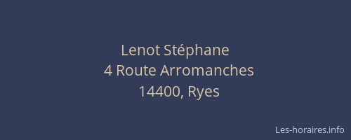 Lenot St&eacute;phane