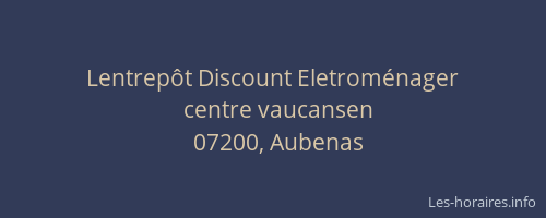 Lentrepôt Discount Eletroménager
