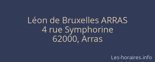 Léon de Bruxelles ARRAS