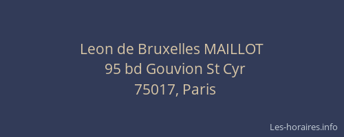 Leon de Bruxelles MAILLOT