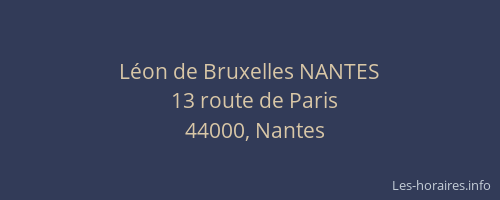 Léon de Bruxelles NANTES