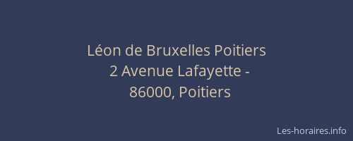 Léon de Bruxelles Poitiers