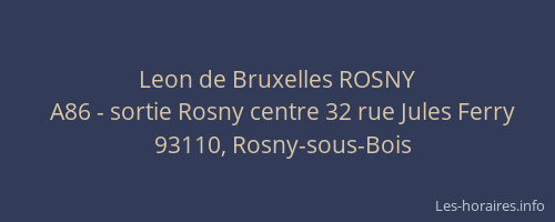 Leon de Bruxelles ROSNY