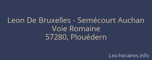 Leon De Bruxelles - Semécourt Auchan