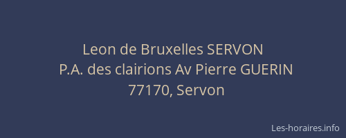 Leon de Bruxelles SERVON
