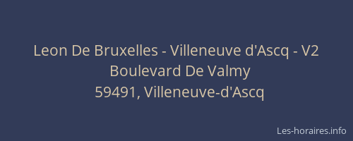 Leon De Bruxelles - Villeneuve d'Ascq - V2