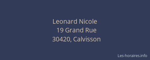 Leonard Nicole