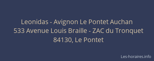 Leonidas - Avignon Le Pontet Auchan