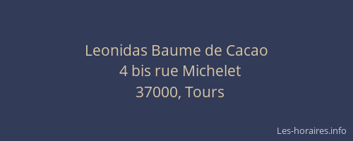 Leonidas Baume de Cacao