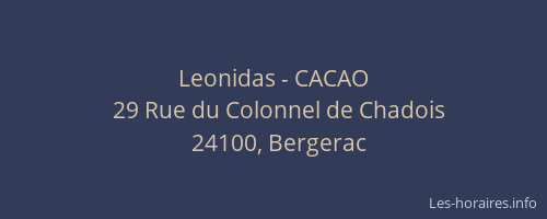 Leonidas - CACAO