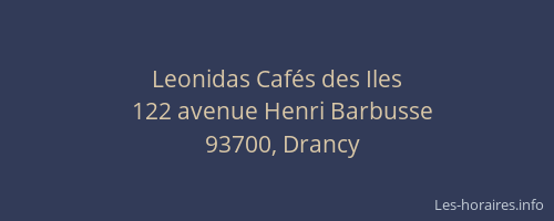 Leonidas Cafés des Iles