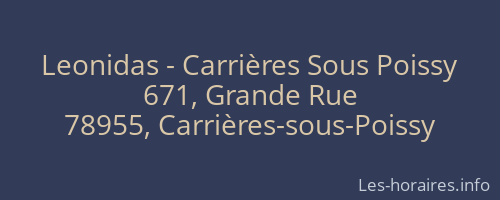 Leonidas - Carrières Sous Poissy