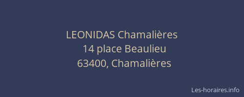 LEONIDAS Chamali&egrave;res