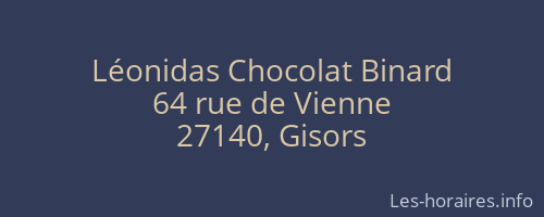 Léonidas Chocolat Binard