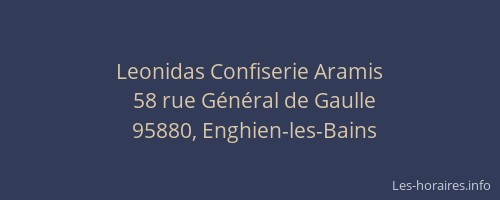 Leonidas Confiserie Aramis