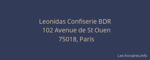 Leonidas Confiserie BDR