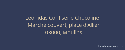 Leonidas Confiserie Chocoline