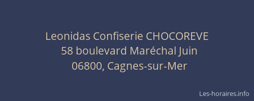 Leonidas Confiserie CHOCOREVE