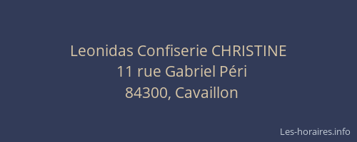 Leonidas Confiserie CHRISTINE
