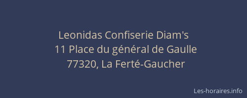 Leonidas Confiserie Diam's