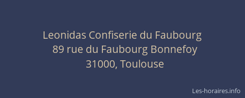 Leonidas Confiserie du Faubourg