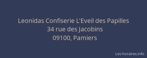 Leonidas Confiserie L'Eveil des Papilles