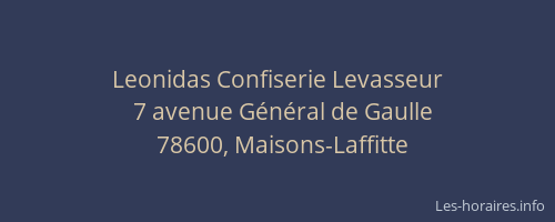 Leonidas Confiserie Levasseur