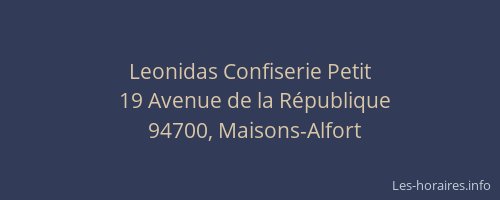 Leonidas Confiserie Petit