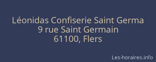 Léonidas Confiserie Saint Germa