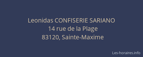 Leonidas CONFISERIE SARIANO