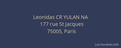 Leonidas CR YULAN NA