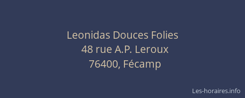 Leonidas Douces Folies