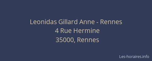 Leonidas Gillard Anne - Rennes