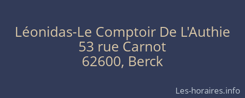 Léonidas-Le Comptoir De L'Authie