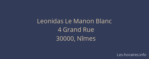 Leonidas Le Manon Blanc